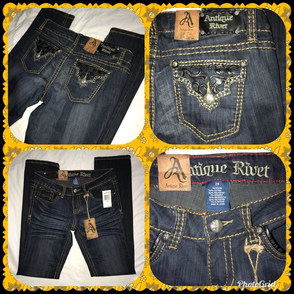 Antique Rivet Denim - BNWT Antique Rivet Jeans w/ Leather Pocket
